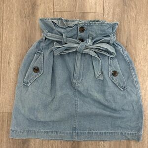 Denim Paperbag Skirt